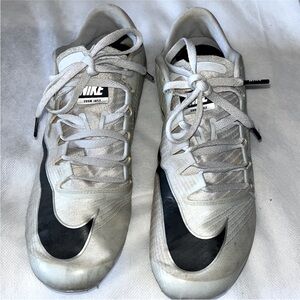 Nike Zoom Jafly Running Spike Cleats Size 8 Gray White Black Athletic Shoes